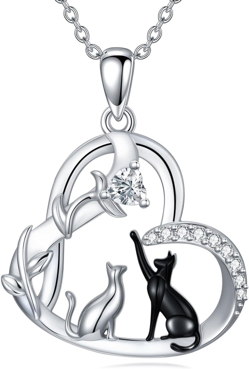 Cargari Store Dragonfly/Butterfly/Elephant/Hummingbird/Axolotl/Horse/Panda/Bee necklace for Women 925 Sterling Silver Heart Pendant Necklace Animal Jewelry Gifts for Women - Image 1